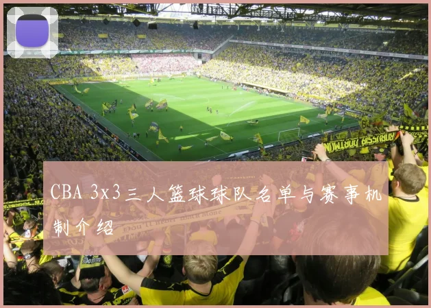 CBA 3x3三人篮球球队名单与赛事机制介绍
